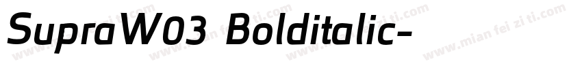 SupraW03 Bolditalic字体转换